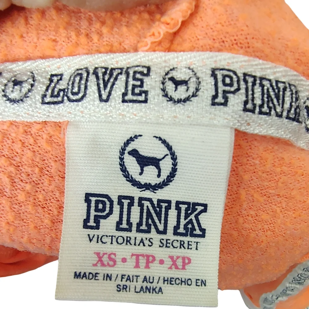 PINK Victoria's Secret Orange Zip-Up Hoodie Size XS - Picture 5 of 5
